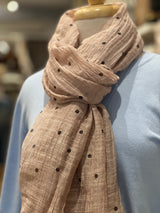 Polka Scarf  - Dusty Pink or Taupe