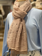 Polka Scarf  - Dusty Pink or Taupe