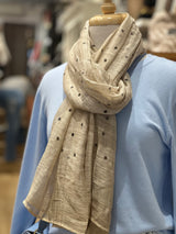 Polka Scarf  - Dusty Pink or Taupe