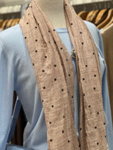Polka Scarf  - Dusty Pink or Taupe