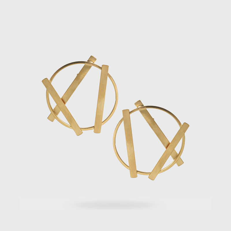 ENIGMA EARRINGS BY KATERINA VASSOU - GOLD