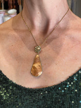 Tina Kotsonis Teardrop Necklace - Orange & Gold