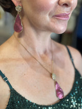 Tina Kotsonis Teardrop Necklace - Pink & Gold