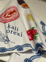 Kali Orexi Waffle Tea Towel