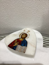 Marble heart icon - Jesus Christ