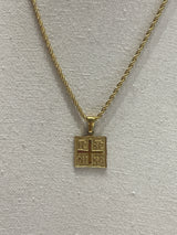 SQUARE NIKA NECKLACE GOLD OR SILVER