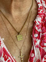 SQUARE NIKA NECKLACE GOLD OR SILVER