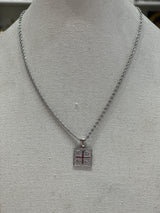 SQUARE NIKA NECKLACE GOLD OR SILVER
