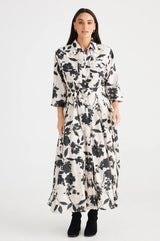 Rossellini Dress 3/4 Sleeve shadow bloom