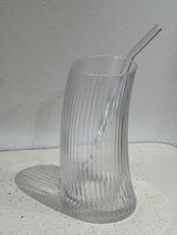Ribbed Frappe Wave Glass