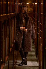 Angela Fur Coat - Chocolate