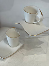 Porcelain Teacup & Saucer Set of 2