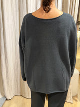 Olivia Pure Lambswool Jumper - Charcoal