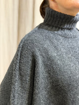 Balmain Pure Lambswool Rollneck Sweater - Charcoal
