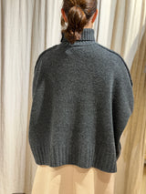 Balmain Pure Lambswool Rollneck Sweater - Charcoal