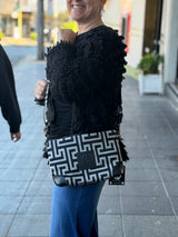 Kirki #3 Handbag - Greek key Design