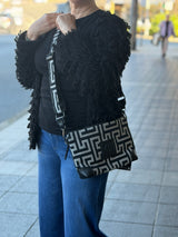 Kirki #3 Handbag - Greek key Design