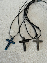 Adjustable Metal Cross Necklace