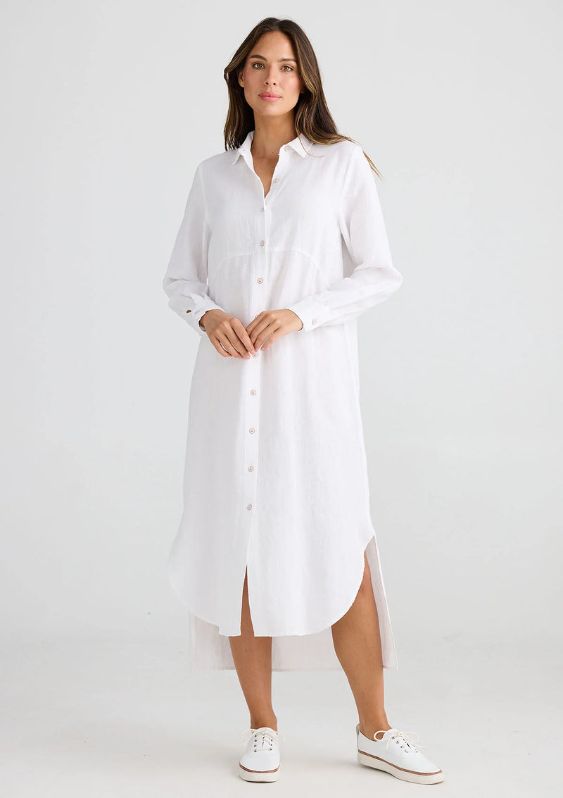 Castro Over shirt - White linen Dress