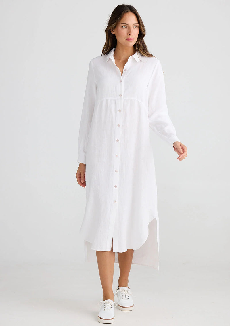 Castro Over shirt - White linen Dress