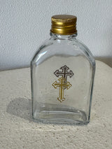 Small Religious Glass Bottle - Cross
