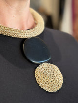 HELEN OF TROY GOLD AND BLACK NECKLACE BY HARA KARAMICHALI