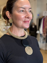 HELEN OF TROY GOLD AND BLACK NECKLACE BY HARA KARAMICHALI