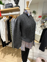 Miss Polyplexi Charlotte Charcoal Knitted Sweater