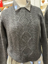 Miss Polyplexi Charlotte Charcoal Knitted Sweater