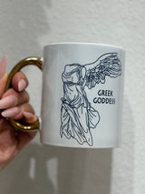 Greek Goddess – Nike, Goddess of Victory Mug- Silver or Gold Handle