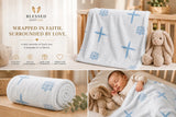 FAITH INSPIRED COT SIZE BLANKET - Various colours