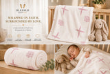 FAITH INSPIRED COT SIZE BLANKET - Various colours