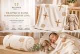 FAITH INSPIRED COT SIZE BLANKET - Various colours