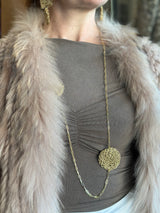 Hara Karamichali Gold Double Disc Necklace