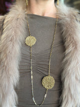 Hara Karamichali Gold Double Disc Necklace