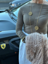 Hara Karamichali Gold Double Disc Necklace