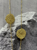 Hara Karamichali Gold Double Disc Necklace