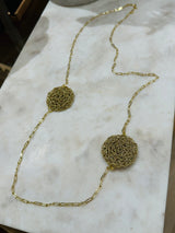 Hara Karamichali Gold Double Disc Necklace