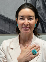 Hara Karamichali Disc Earrings - Turquoise