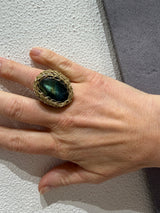 Hara Karamichali Labradorite Medium Stone Ring - Gold