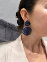 Hara Karamichali Double Disc Earrings - Lapis Lazuli