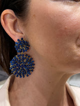 Hara Karamichali Double Disc Earrings - Lapis Lazuli