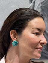 Hara Karamichali Disc Earrings - Turquoise
