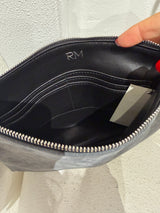 RM Atellier Designer Handmade Clutch Bag with Ring Handle - Grey