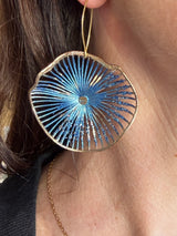 Tina Kotsoni Ocean Circular Earrings - Gold & Blue