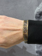 Tina Kotsoni Geo/Greek Key Bracelet - Gold & Grey