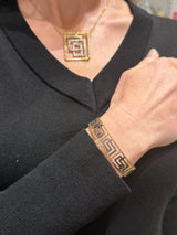 Tina Kotsoni Geo/Greek Key Bracelet - Gold & Grey
