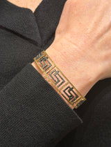 Tina Kotsoni Geo/Greek Key Bracelet - Gold & Grey