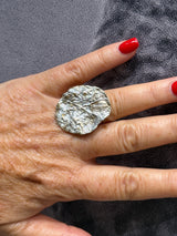 Tina Kotsoni Organic Leaf Ring - Gold/Silver