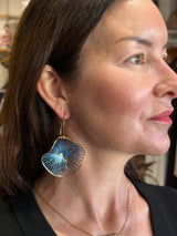 Tina Kotsoni Ocean Circular Earrings - Gold & Blue